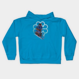 montreal winter bicyling Kids Hoodie